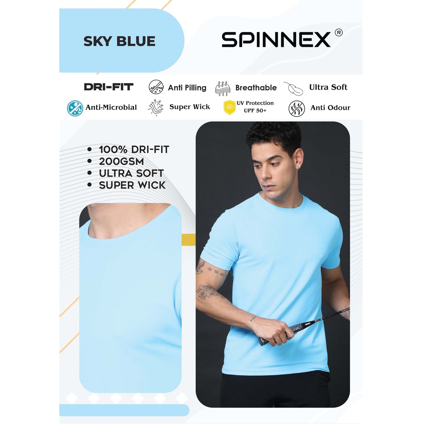 Spinnex Dry Fit Round Neck MARSH Corporate gifts