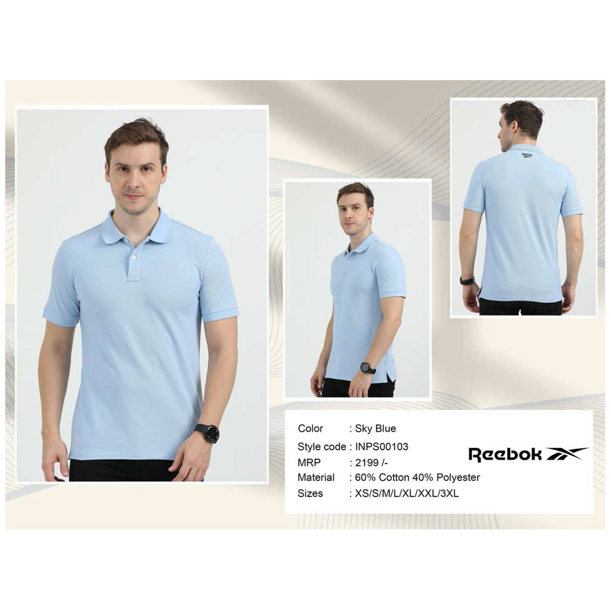 Reebok Poly-Cotton Polo T-shirt