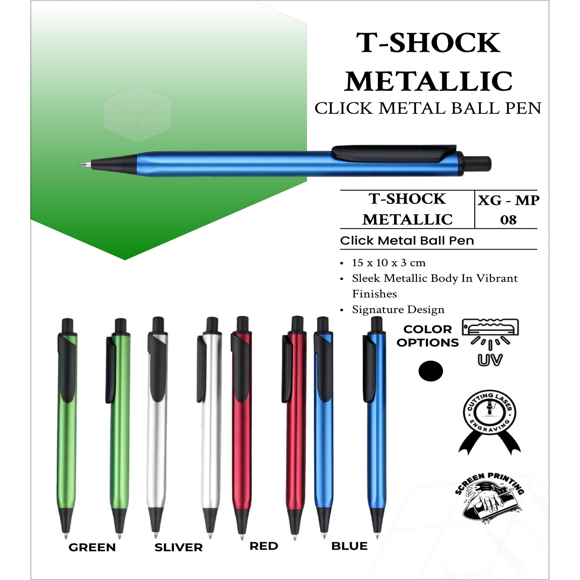 T - Shock Metallic Click Metal Ball Pen XG - MP08 MARSH Corporate gifts