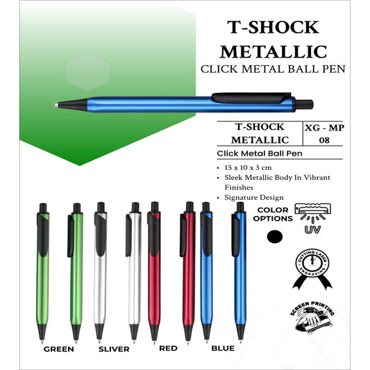 T - Shock Metallic Click Metal Ball Pen XG - MP08 MARSH Corporate gifts