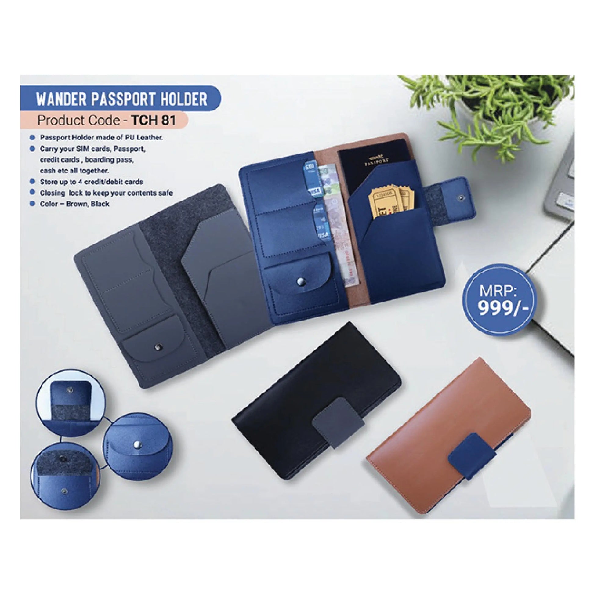 OFFIKRAFT - WANDER PASSPORT HOLDER - TCH 81 MARSH Corporate gifts