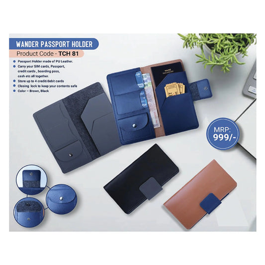 OFFIKRAFT - WANDER PASSPORT HOLDER - TCH 81 MARSH Corporate gifts