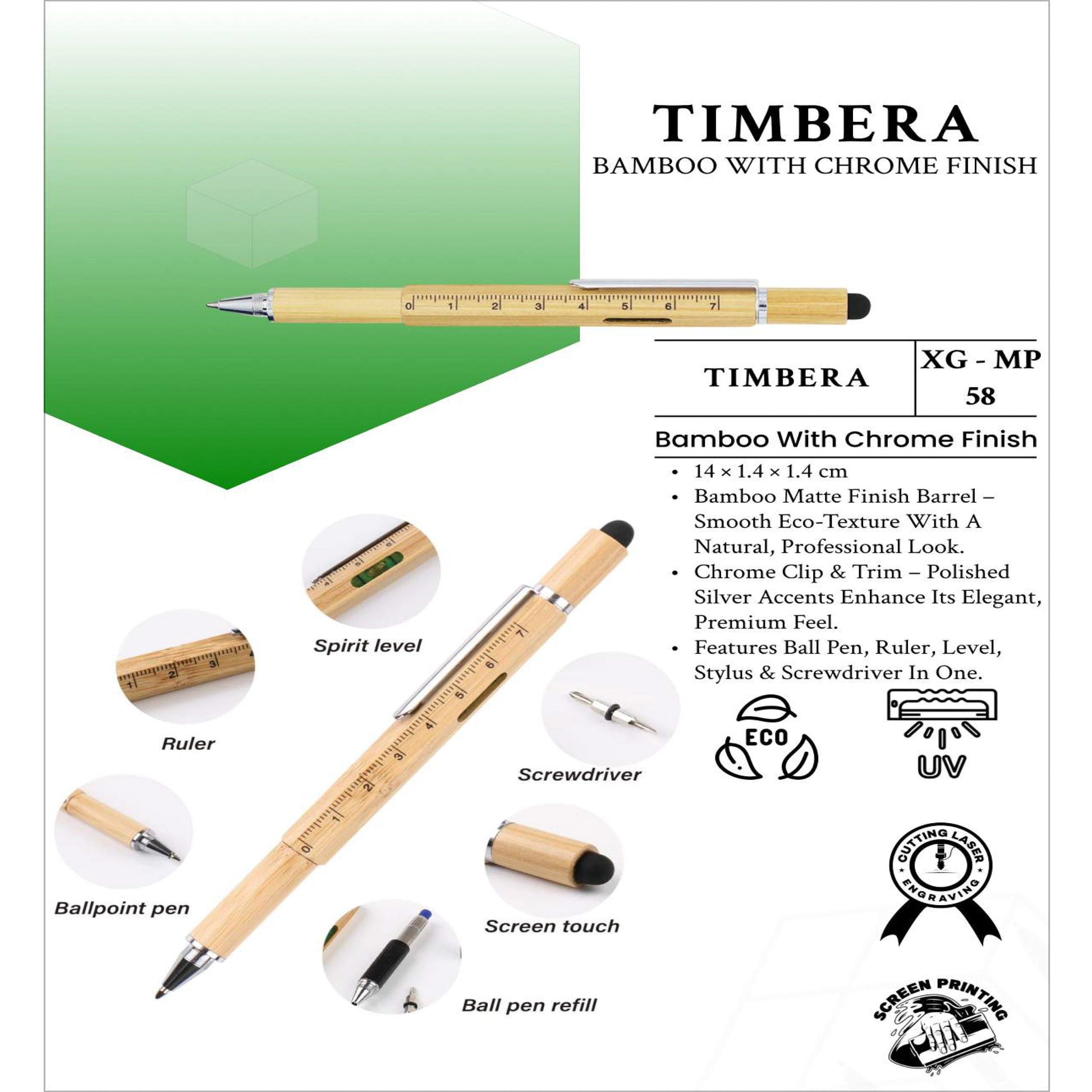 Timbera Bamboo With Chrome Finish  XG -MP58 MARSH Corporate gifts