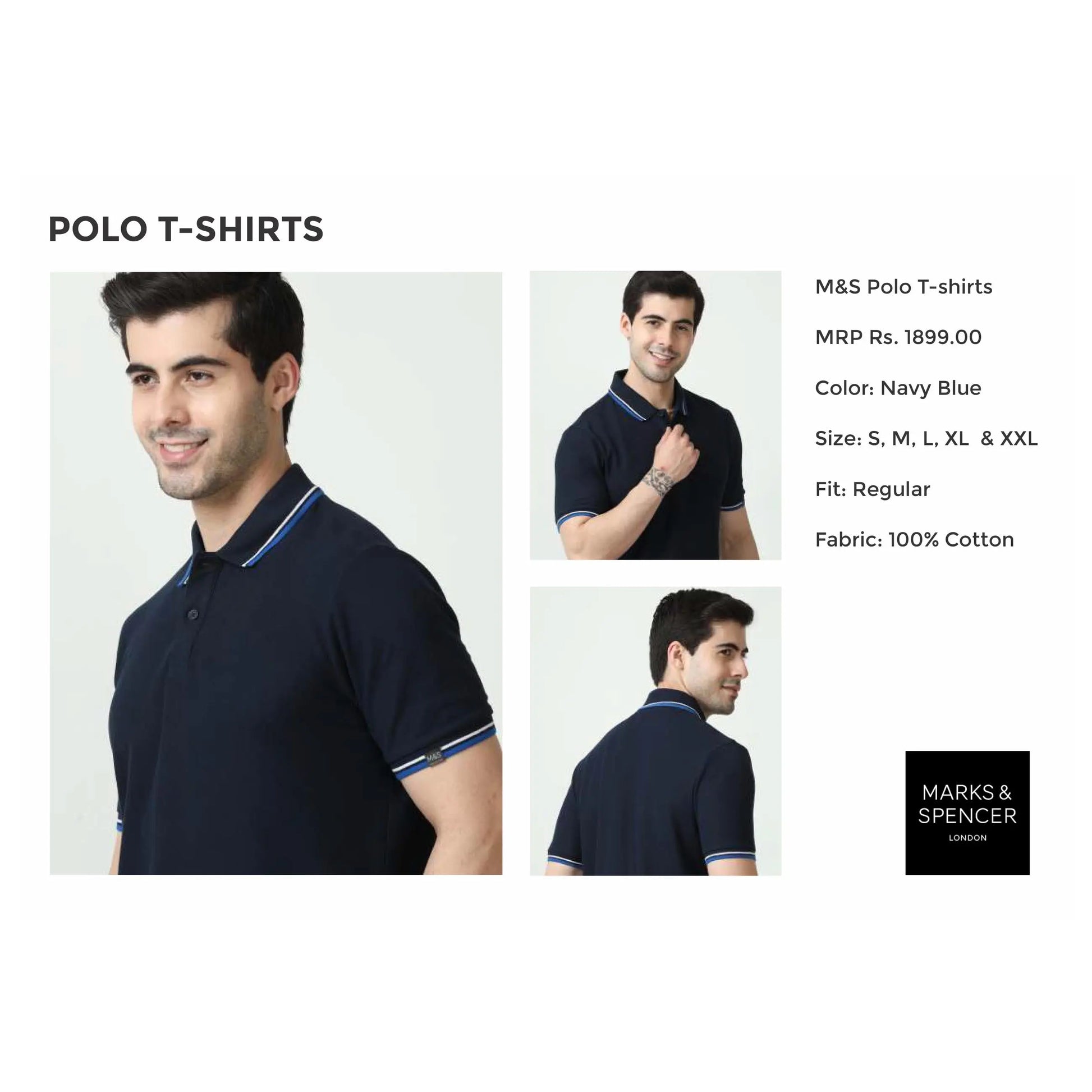 MARK & SPENCERS- POLO-T-SHIRT  WITH TIPPING MARSH Corporate gifts