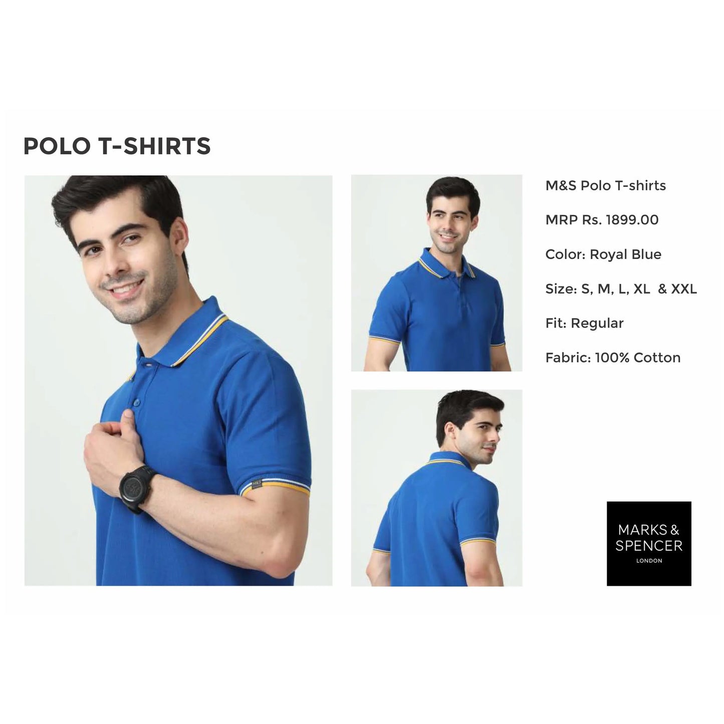 MARK & SPENCERS- POLO-T-SHIRT  WITH TIPPING MARSH Corporate gifts