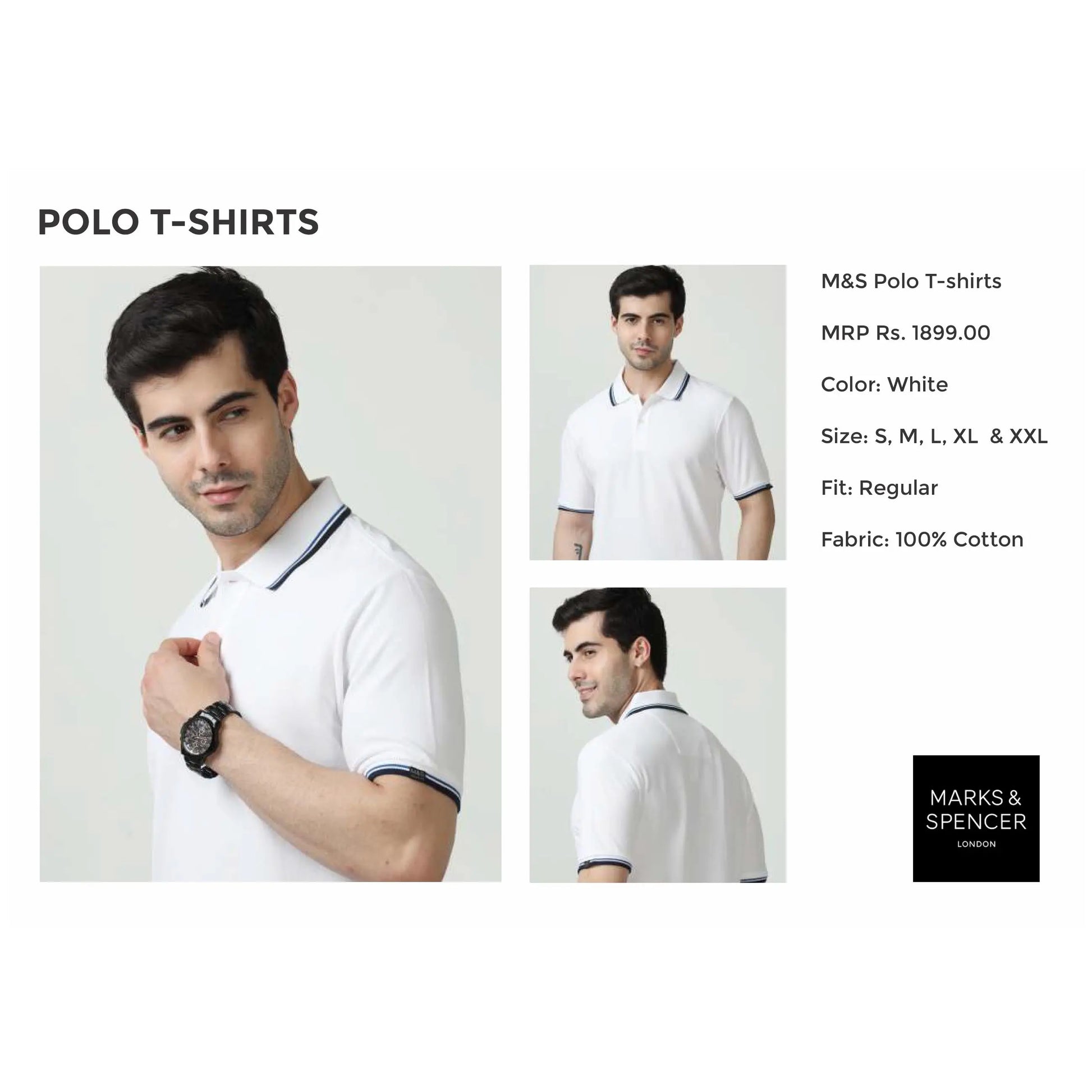 MARK & SPENCERS- POLO-T-SHIRT  WITH TIPPING MARSH Corporate gifts