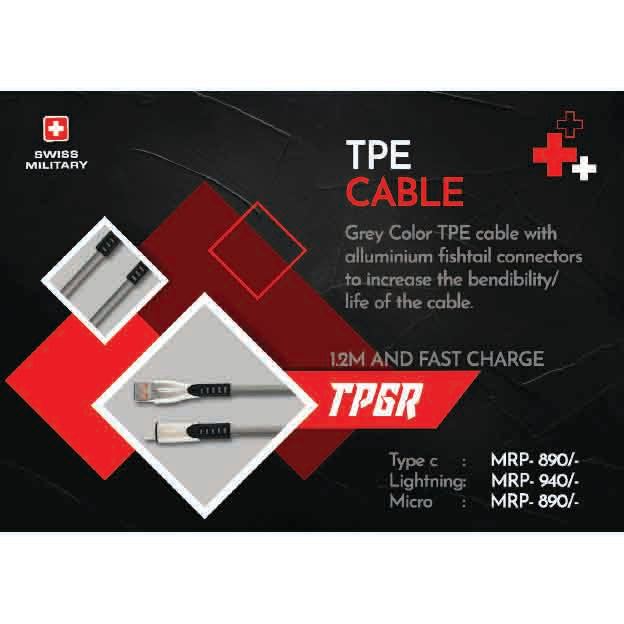 SWISS MILITARY - TPE CABLE - TPGR MARSH Corporate gifts