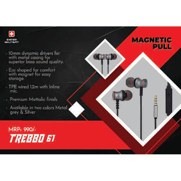 SWISS MILITARY - EARPHONE - TREBB0 61 MARSH Corporate gifts
