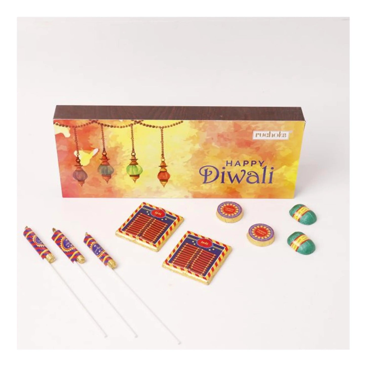 RUCHOKS - W2 – Diwali Cracker Wooden Box MARSH Corporate gifts