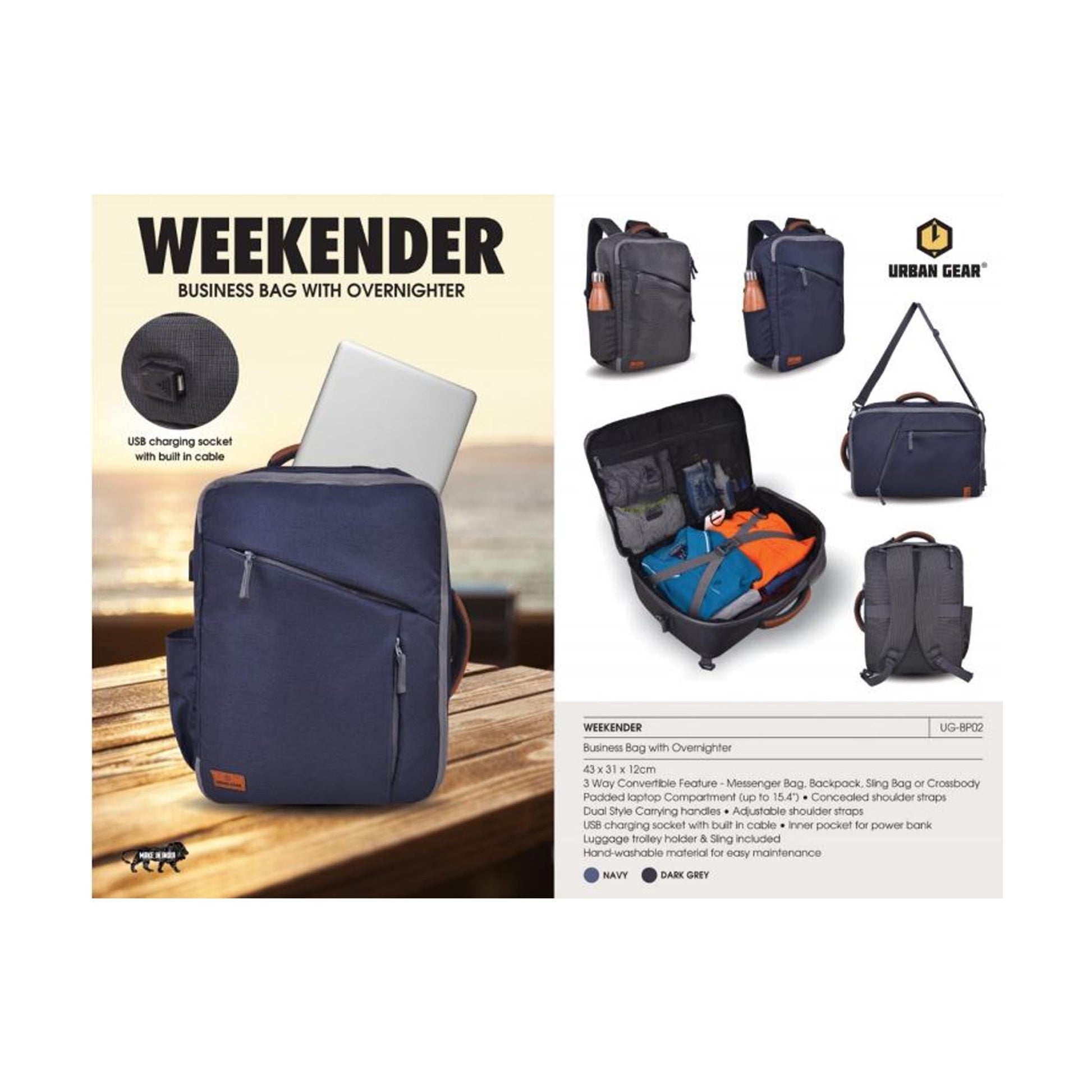 URBAN GEAR -  Weekender - UG-BP02 MARSH Corporate gifts