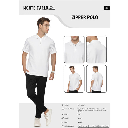 Monte Carlo Zipper Polo T-shirt