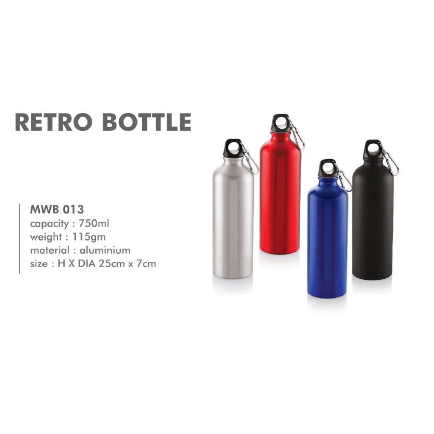 Aluminium Water Bottle - MWB 013 - 750ml MARSH Corporate gifts