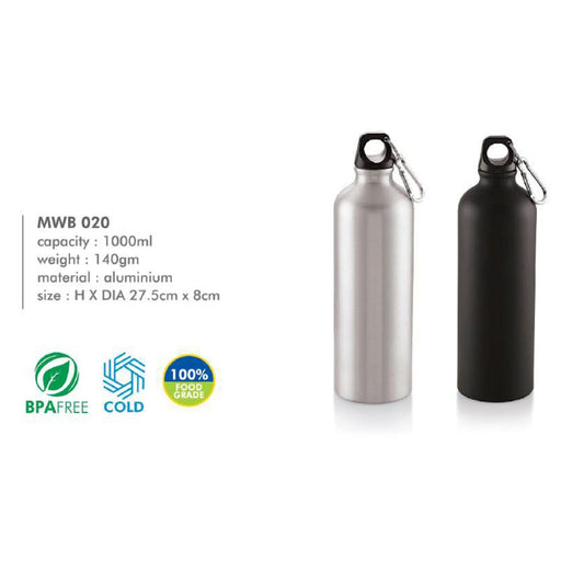Aluminium Water Bottle - MWB 020 - 1000ml MARSH Corporate gifts