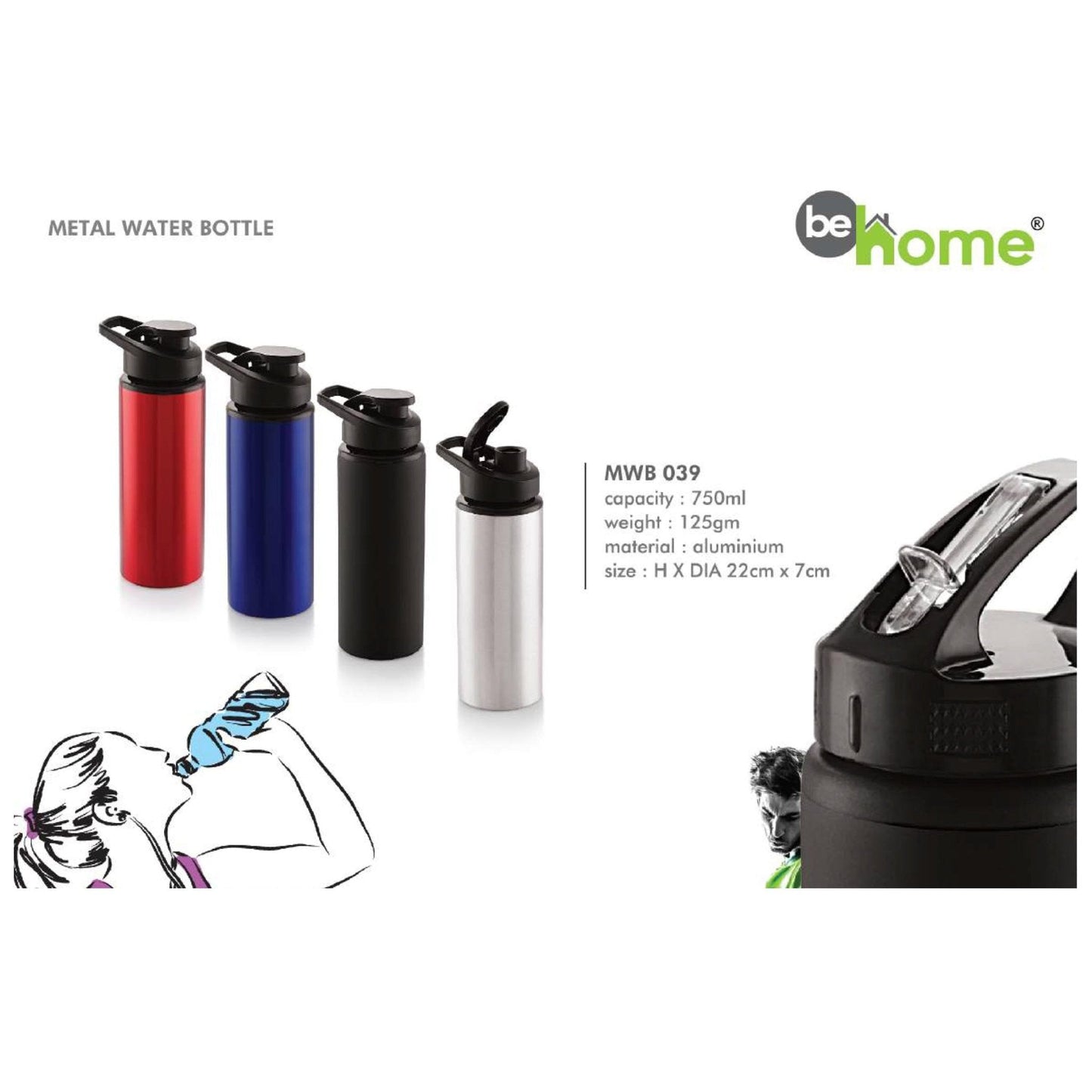 Aluminium Water Bottle - MWB 039 - 750ml MARSH Corporate gifts
