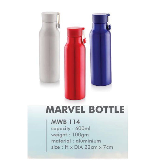 Aluminium Water Bottle - MWB 114 - 600ml MARSH Corporate gifts