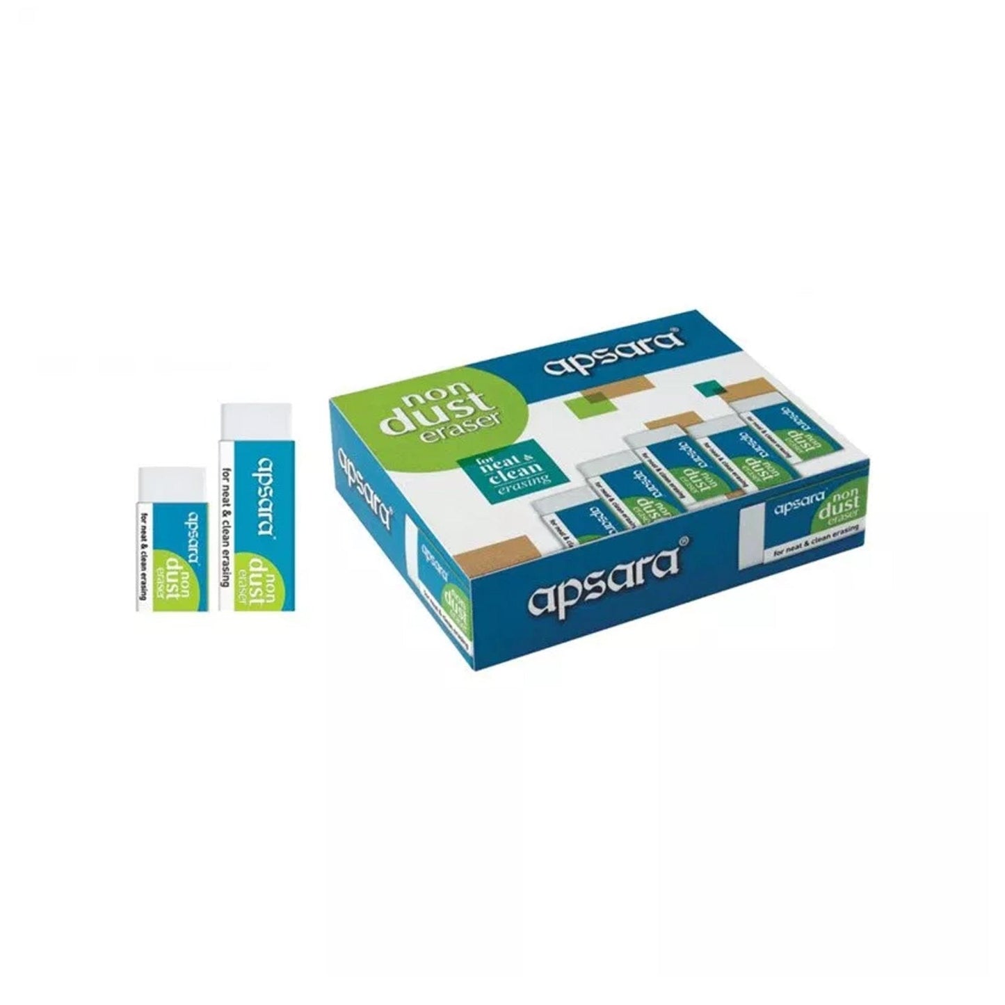 Apsara Non Dust Erasers - Pack of 20 MARSH Stationery