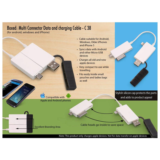Boxed: Multi Connector Data And Charging Cable - C 38 MARSH Corporate gifts