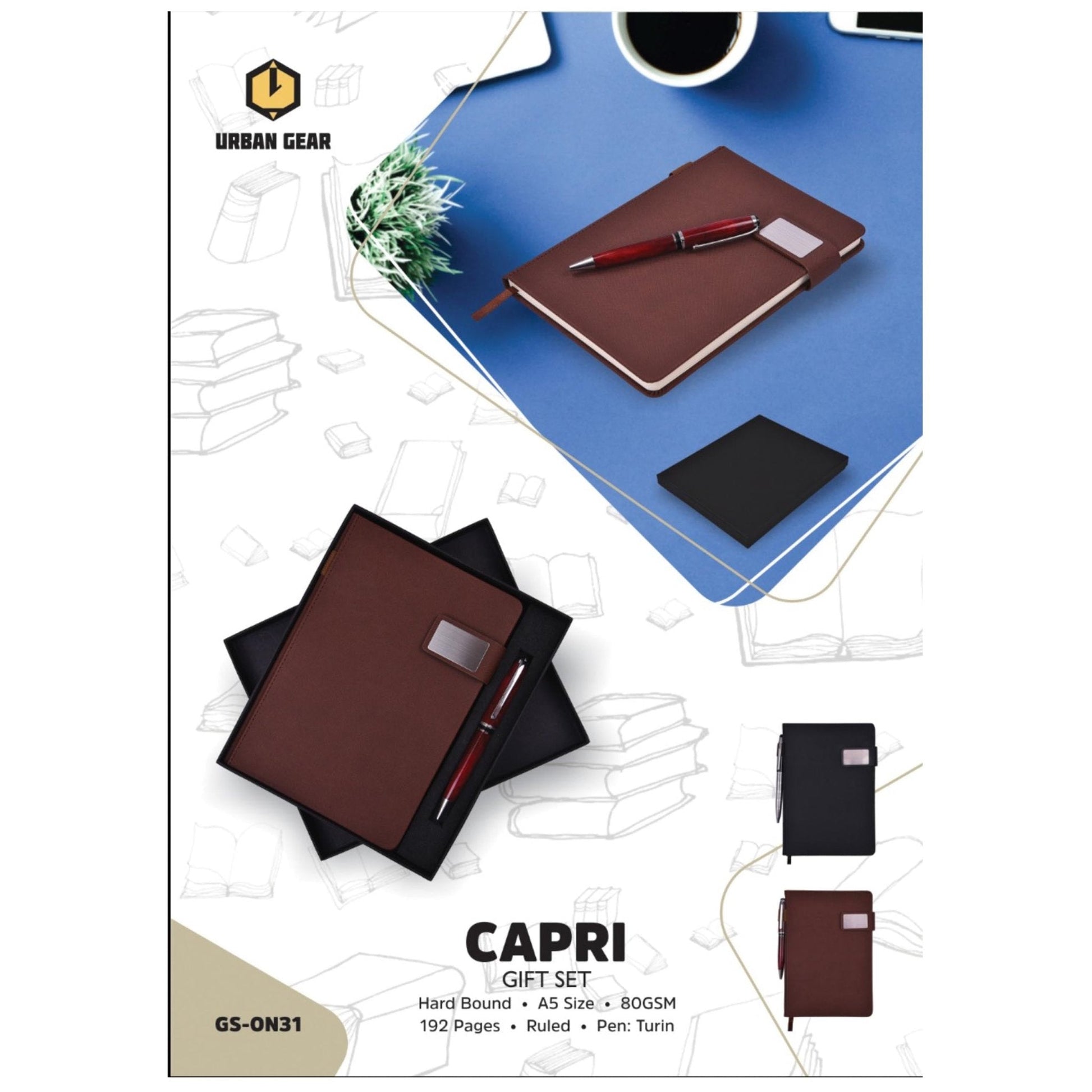Capri Stationary Gift Set - Book + Pen - GS-ON31 MARSH Corporate gifts