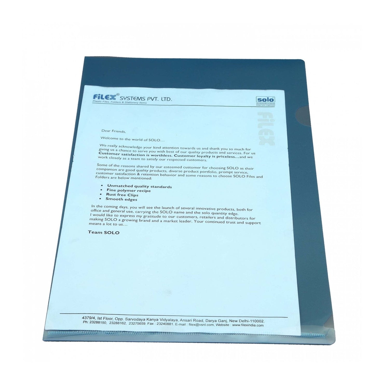 Clear Holder - FC (CH111), Pack of 10 MARSH Stationery