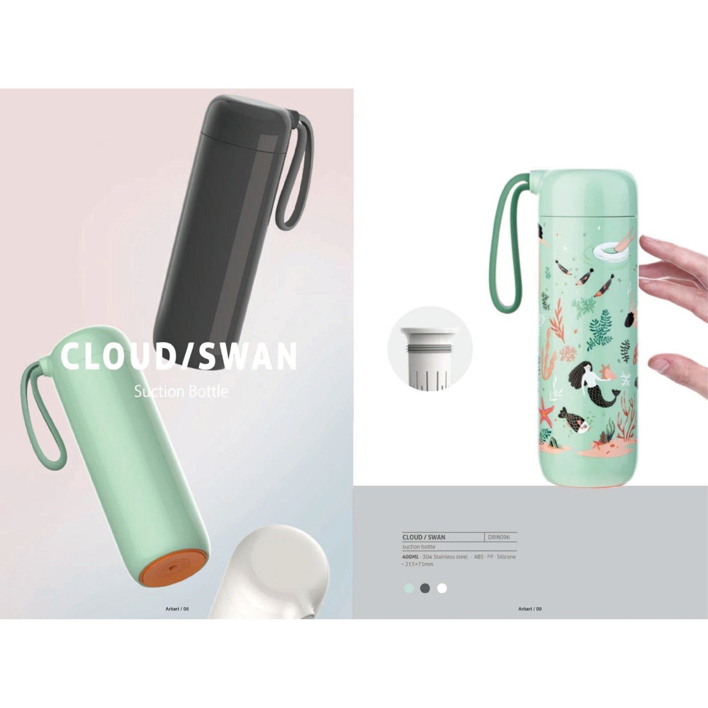 CLOUD SILICON BOTTLE - DRIN096 MARSH Corporate gifts