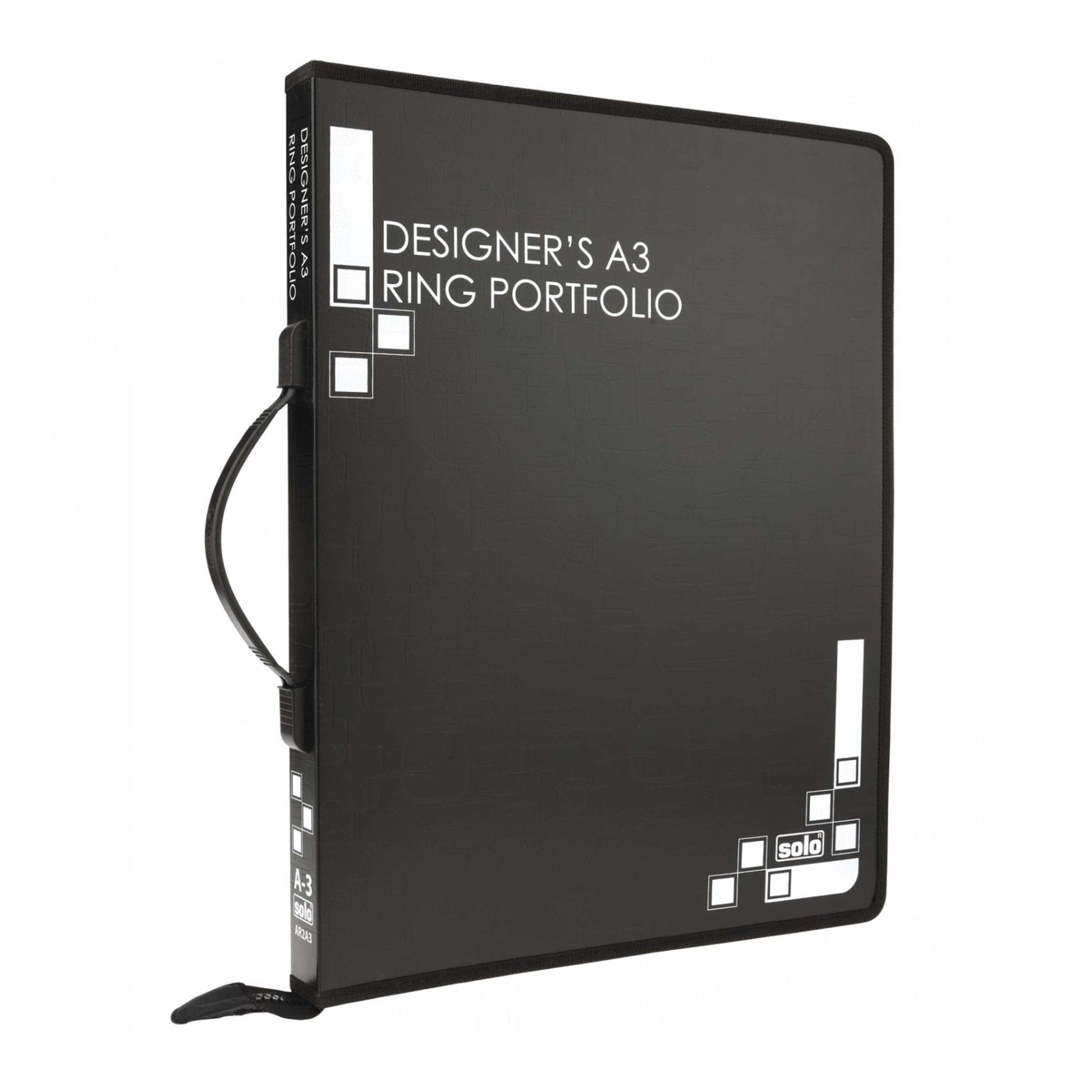 Designers A3 Ring Portfolio with Zipper Closure (4D-Ring) - AR2A3, FREE 5 Sheet Protector MARSH Stationery