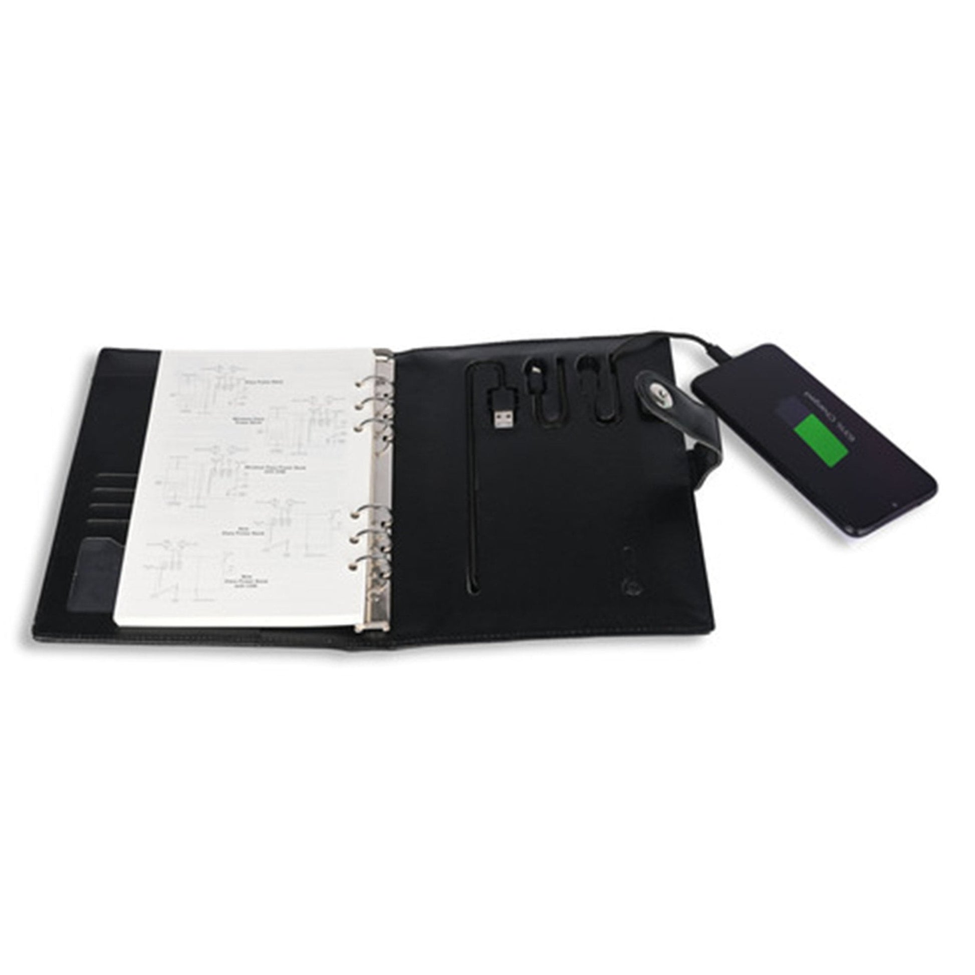Diary Power Bank 5000 mAh Black (Button) MARSH Corporate gifts