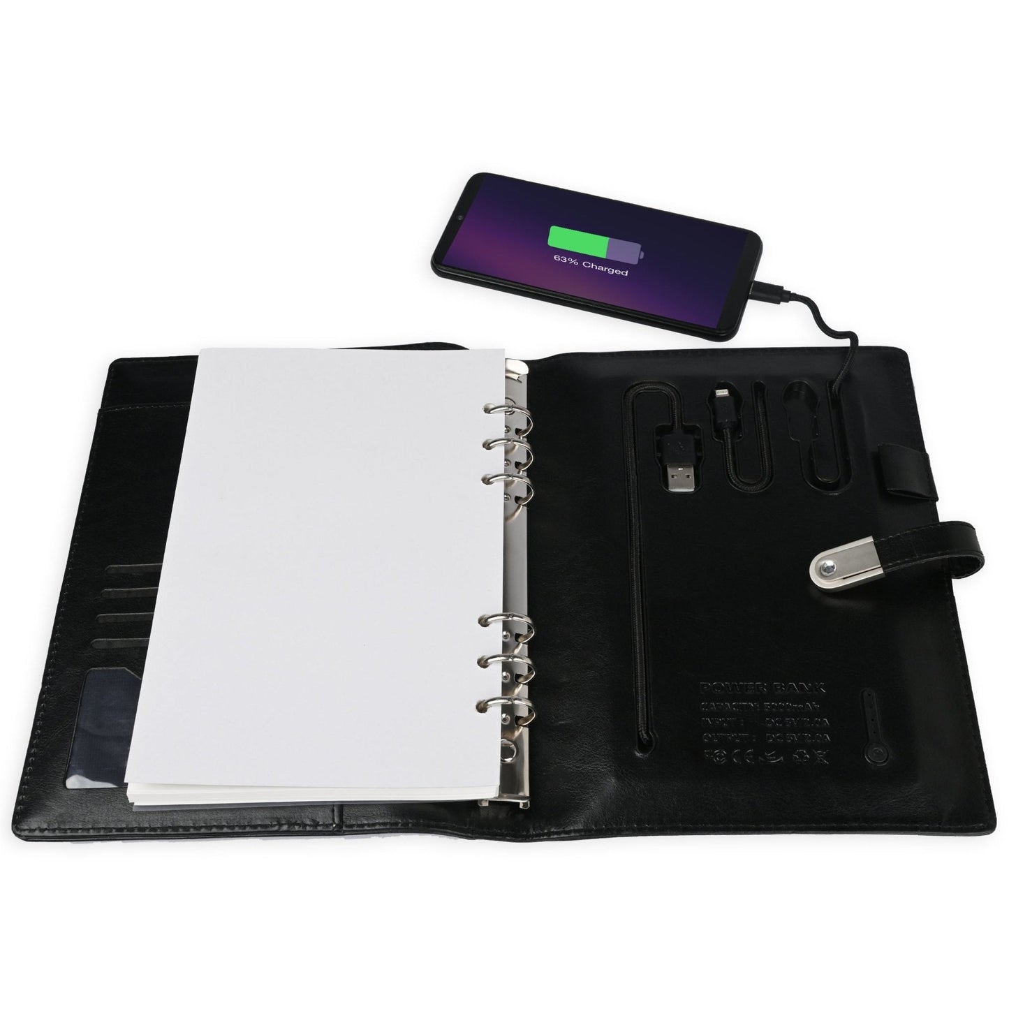 Diary Power Bank 5000 mAh with 32 GB USB MARSH Corporate gifts