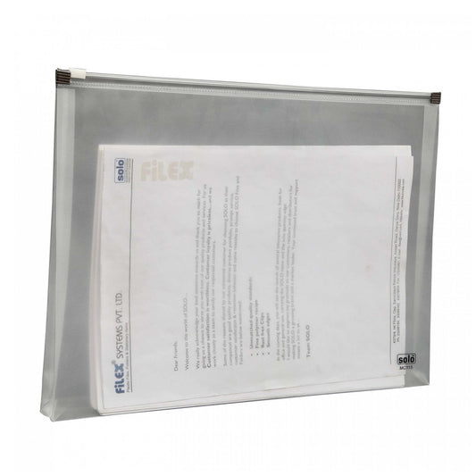 Document Bag - Zipper Closure L/S - FC (MC115), Pack of 10 MARSH Stationery