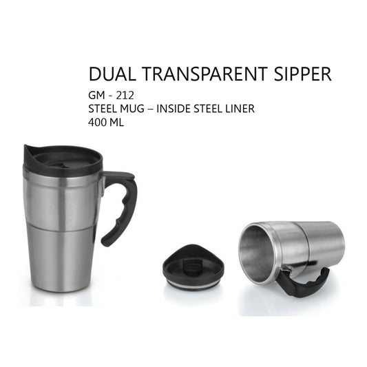 Duel Transparent Sipper - 400ml - GM-212 MARSH Corporate gifts