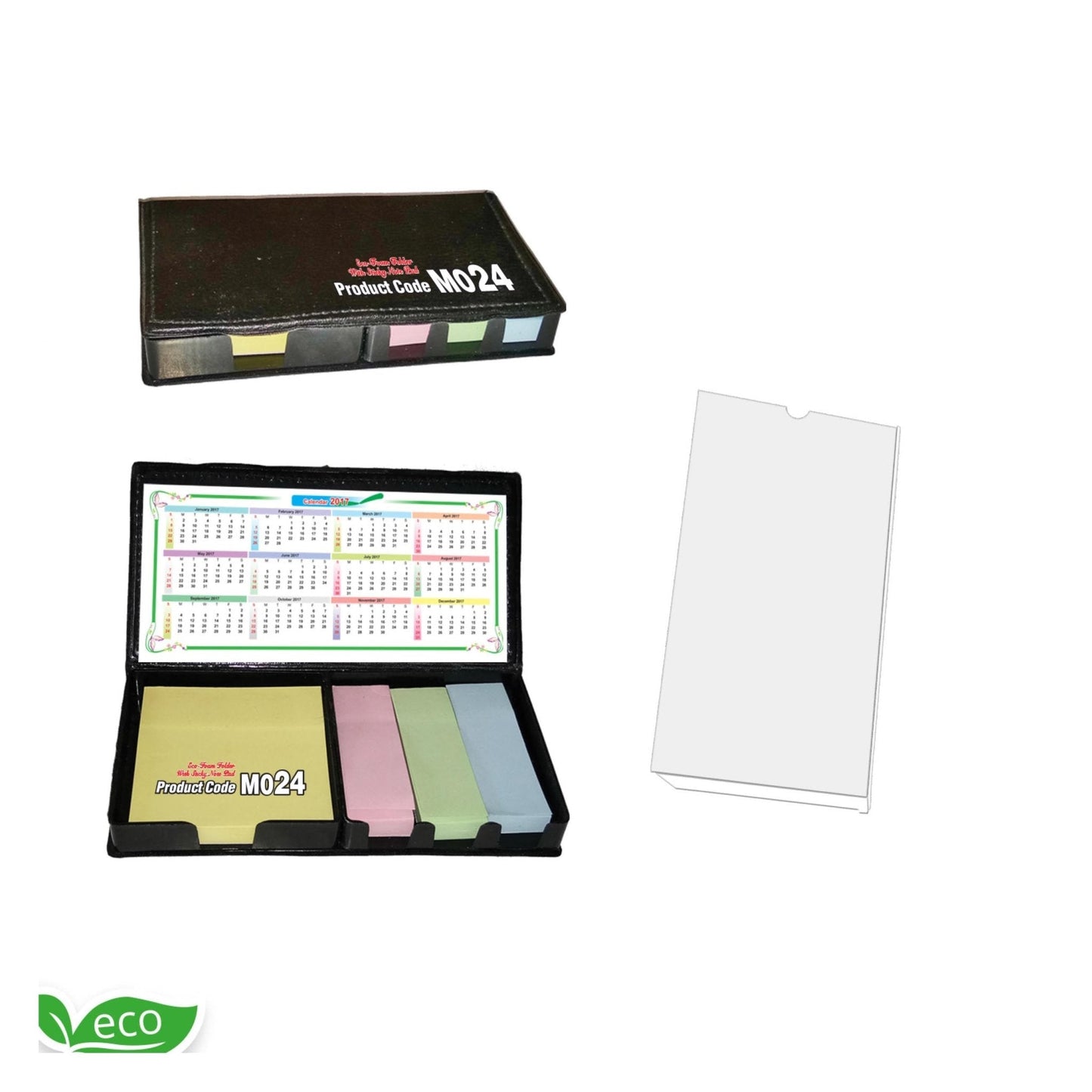 Eco-Friendly Folder With Sticky Note Pad MARSH Stationery