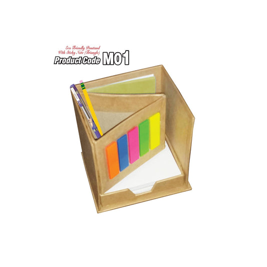 Eco-Friendly Penstand With Sticky Note (Triangle) MARSH Stationery