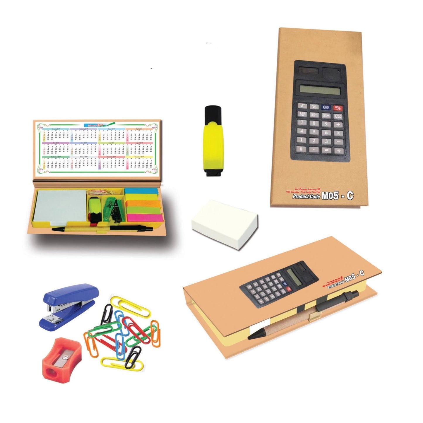 Eco-Friendly Stationery Kit With Calculator With Sticky Note Pad MARSH Stationery