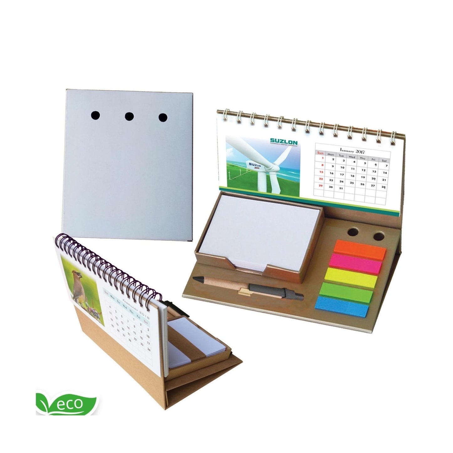 Eco-Friendly Sticky Note Pad With Calendar MARSH Stationery