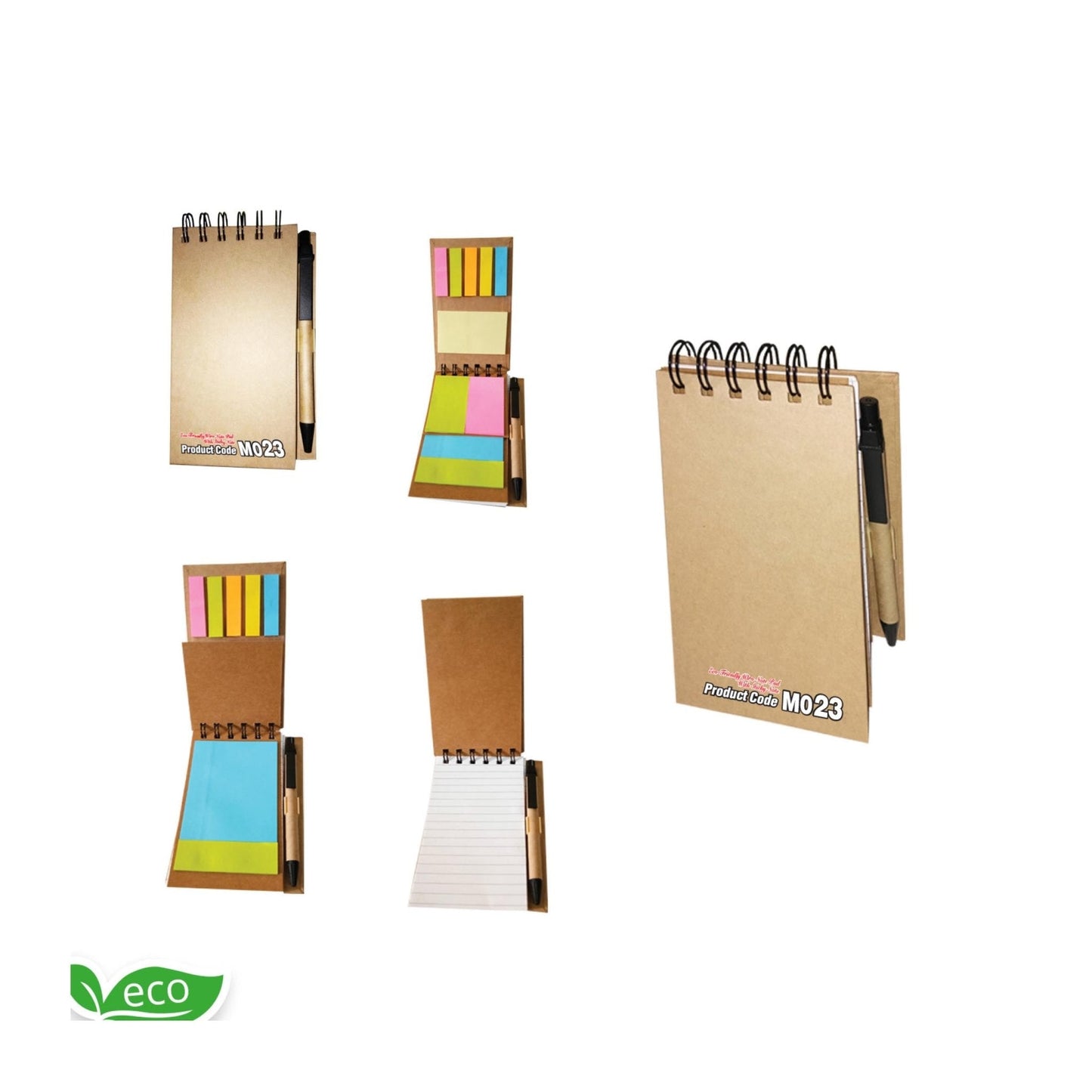 Eco-Friendly Wiro Note Pad With Sticky Note MARSH Stationery