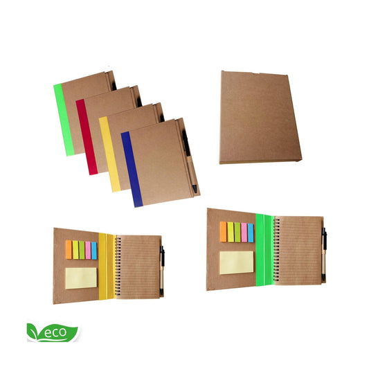 Eco-Friendly Wiro Note Pad With Sticky Note WITH PEN MARSH Stationery