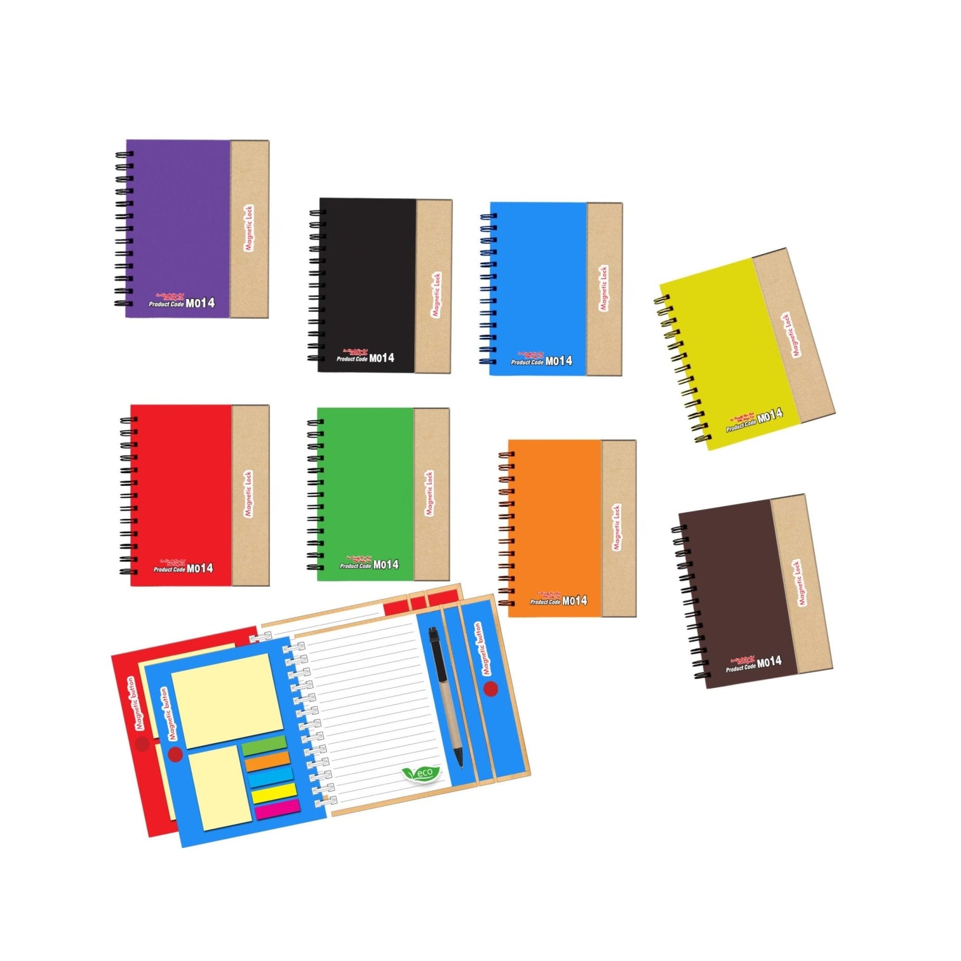 Eco-Friendly Wiro Pad With Sticky Note MARSH Stationery