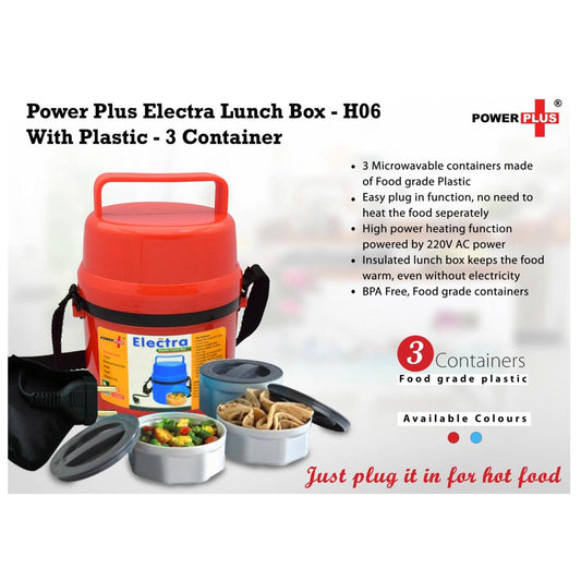 Electra Lunch Box Plastic 3 Container - H 06 MARSH Corporate gifts