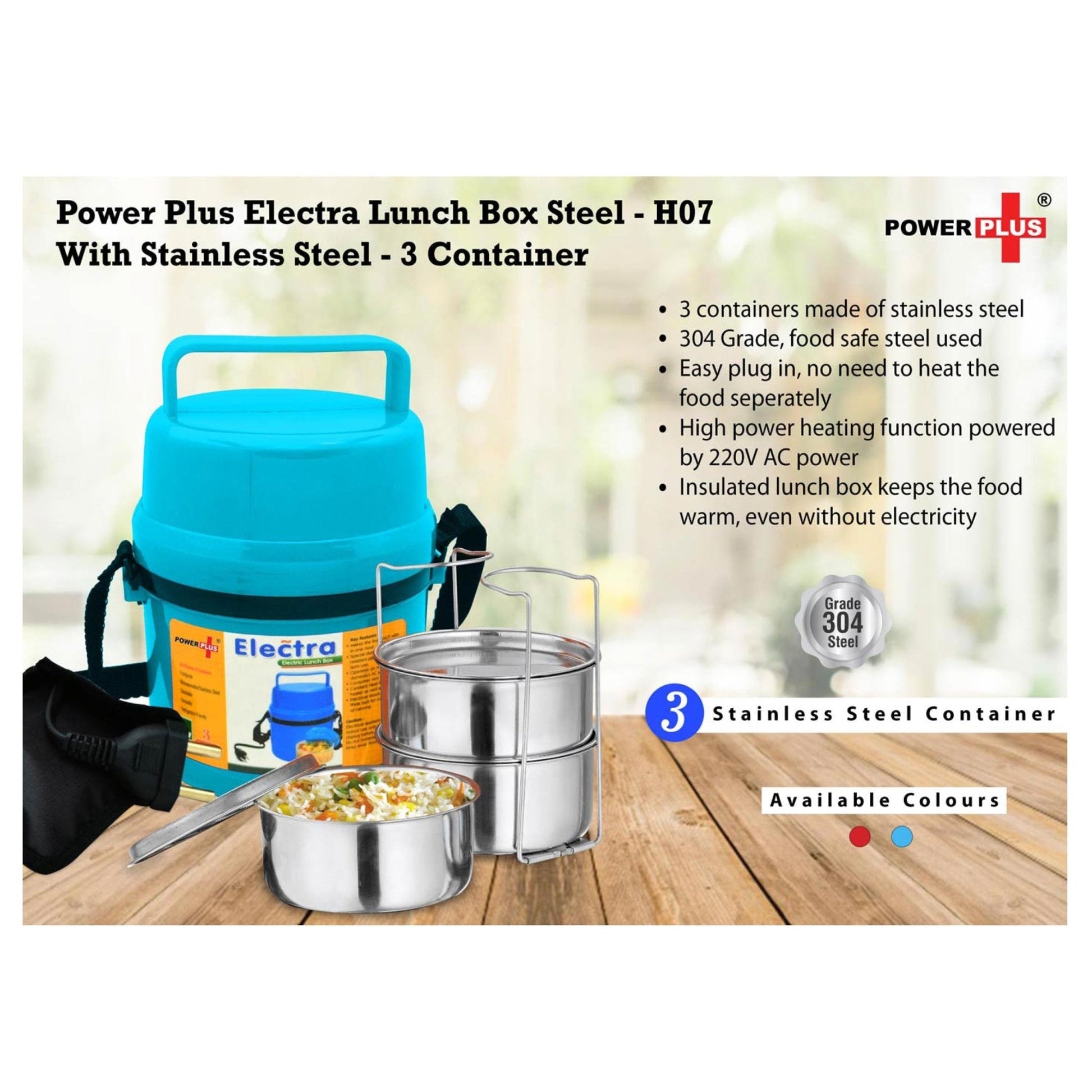 Electra Lunch Box Steel 3 Container - H 07 MARSH Corporate gifts