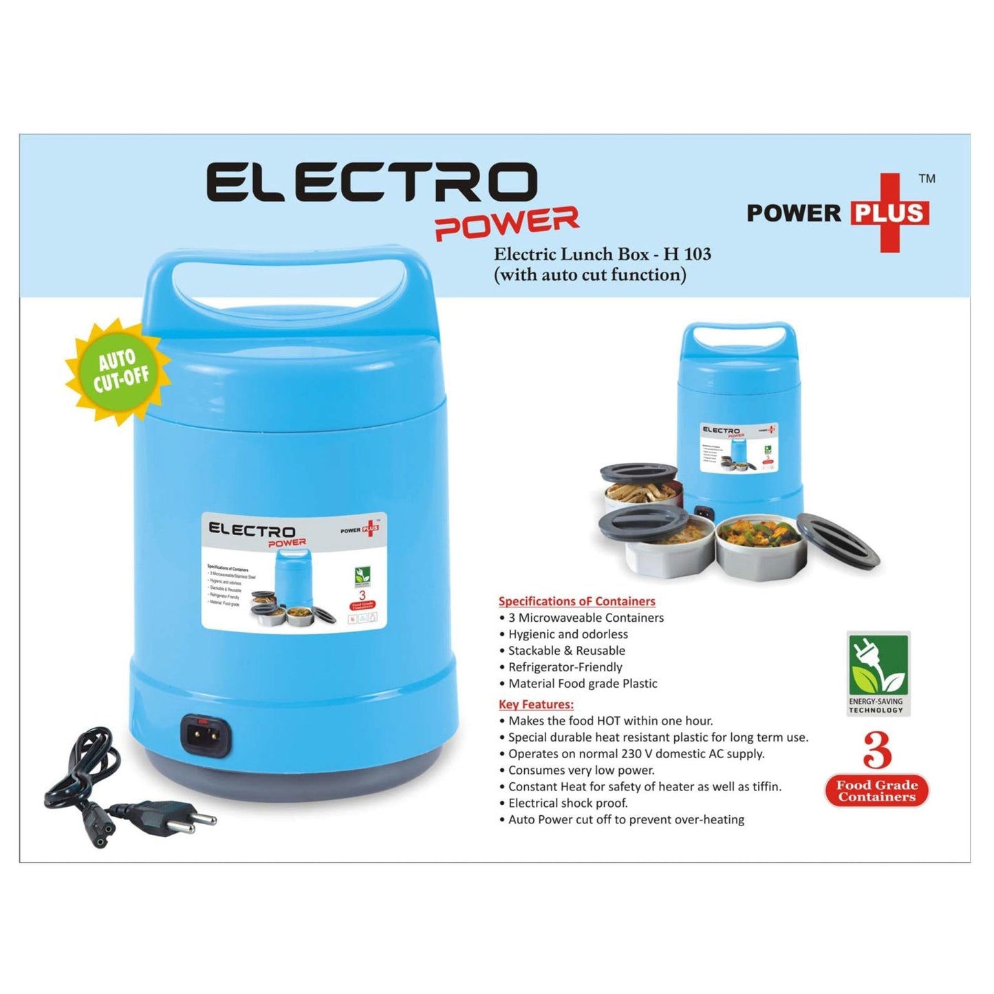 Electro Power: Electric Lunch Box With Auto-Cut Function - H103 MARSH Corporate gifts