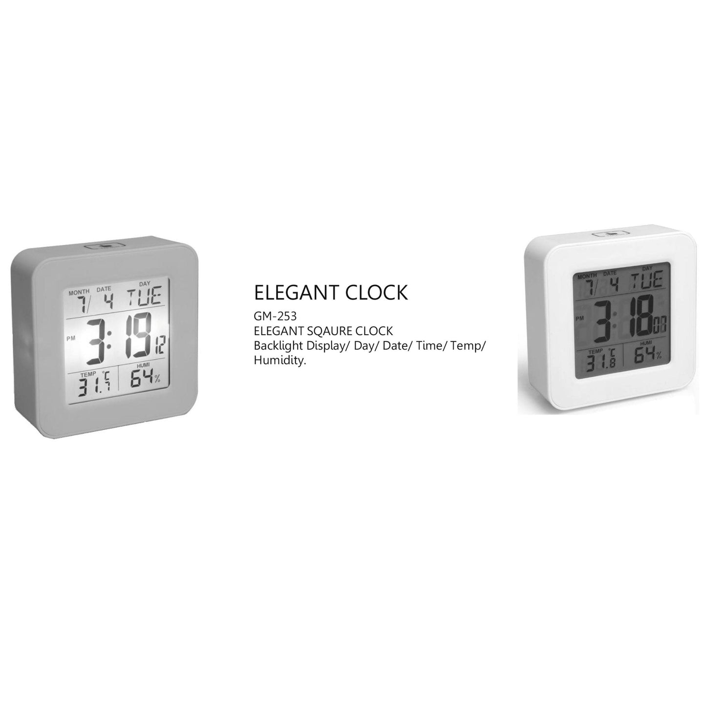 Elegant Square Clock -  GM-253 MARSH Corporate gifts