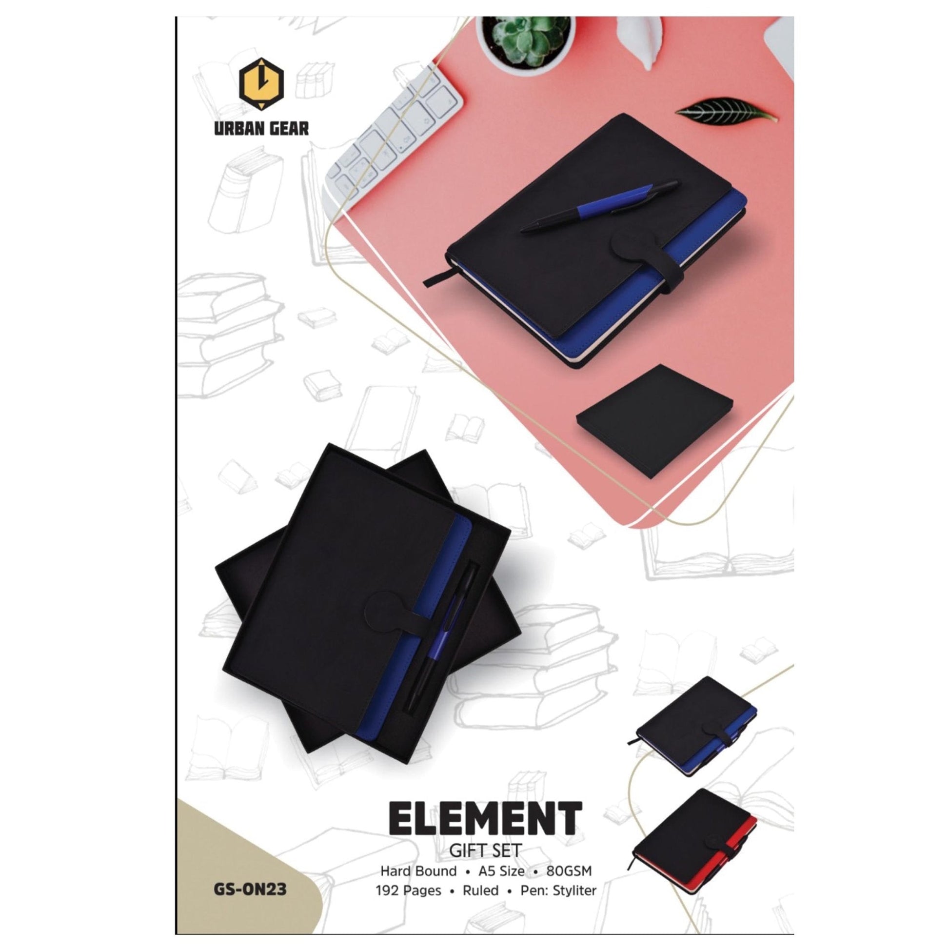 Element Stationary Gift Set - Book + Pen - GS-ON23 MARSH Corporate gifts