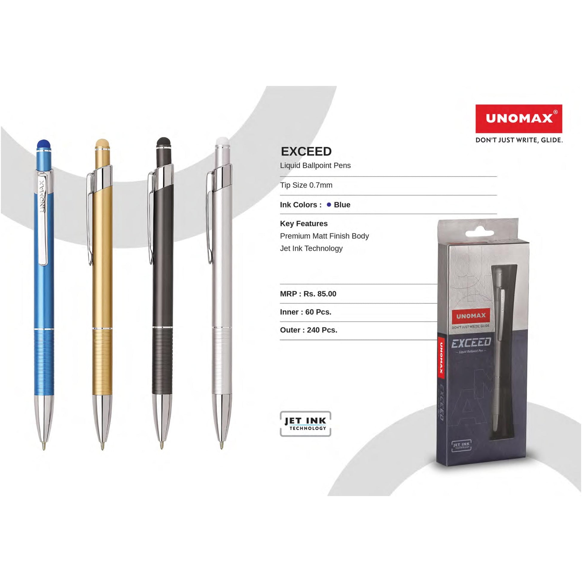 Unomax  Exceed Liquid Ball Pens MARSH Corporate gifts