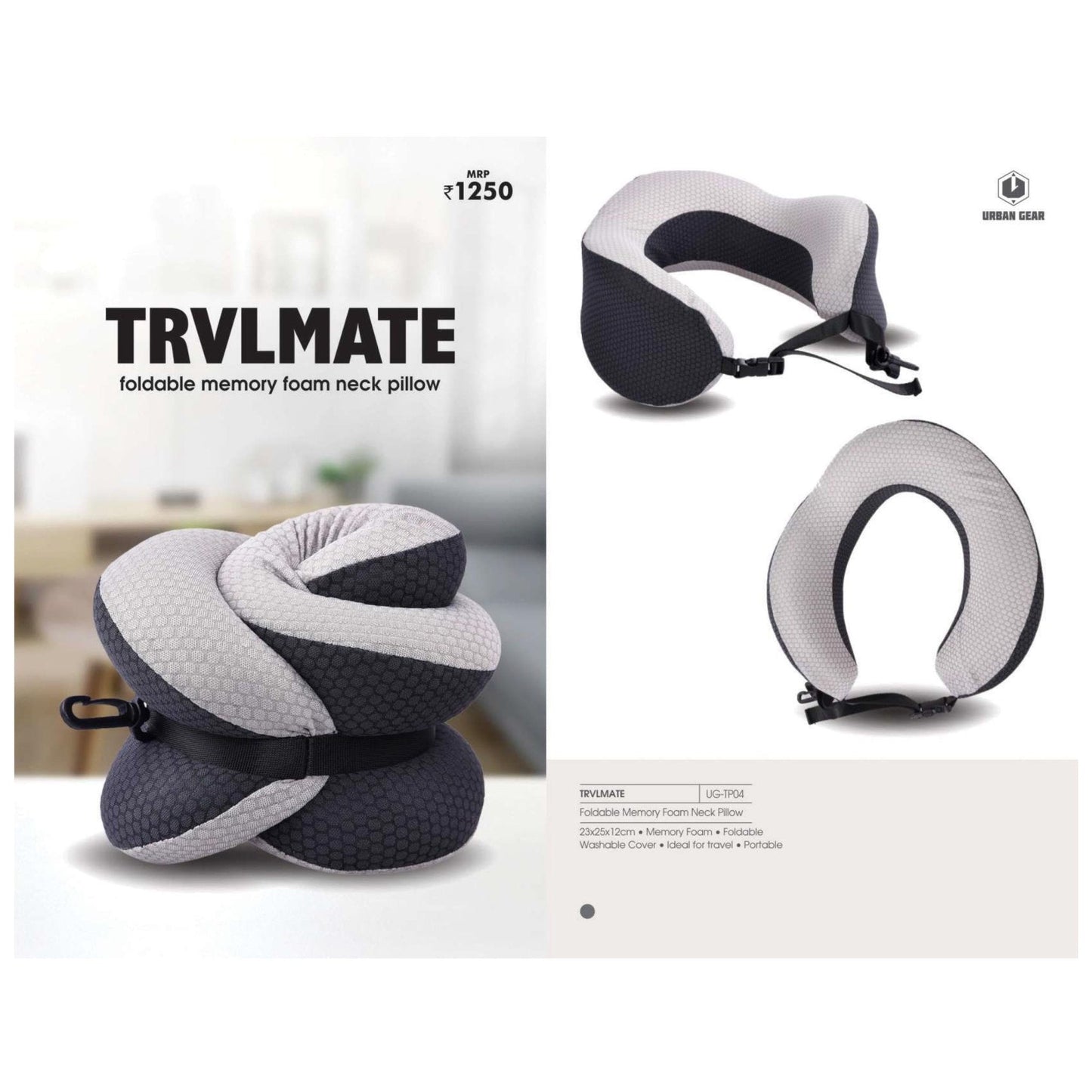 Foldable Memory Foam Travel Neck Pillow UG-TP04 MARSH Corporate gifts