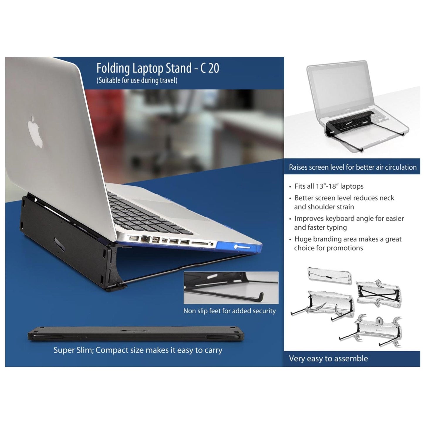 Folding Laptop Stand - C 20 MARSH Corporate gifts