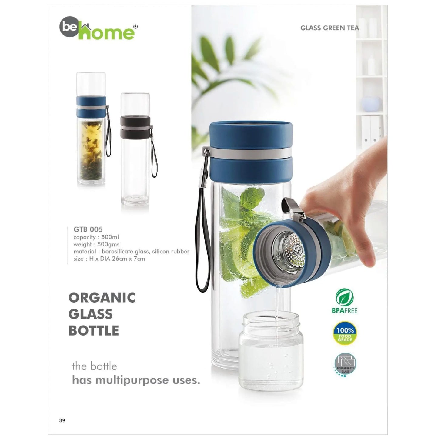 Glass Bottle GTB 005 - 500ml MARSH Corporate gifts