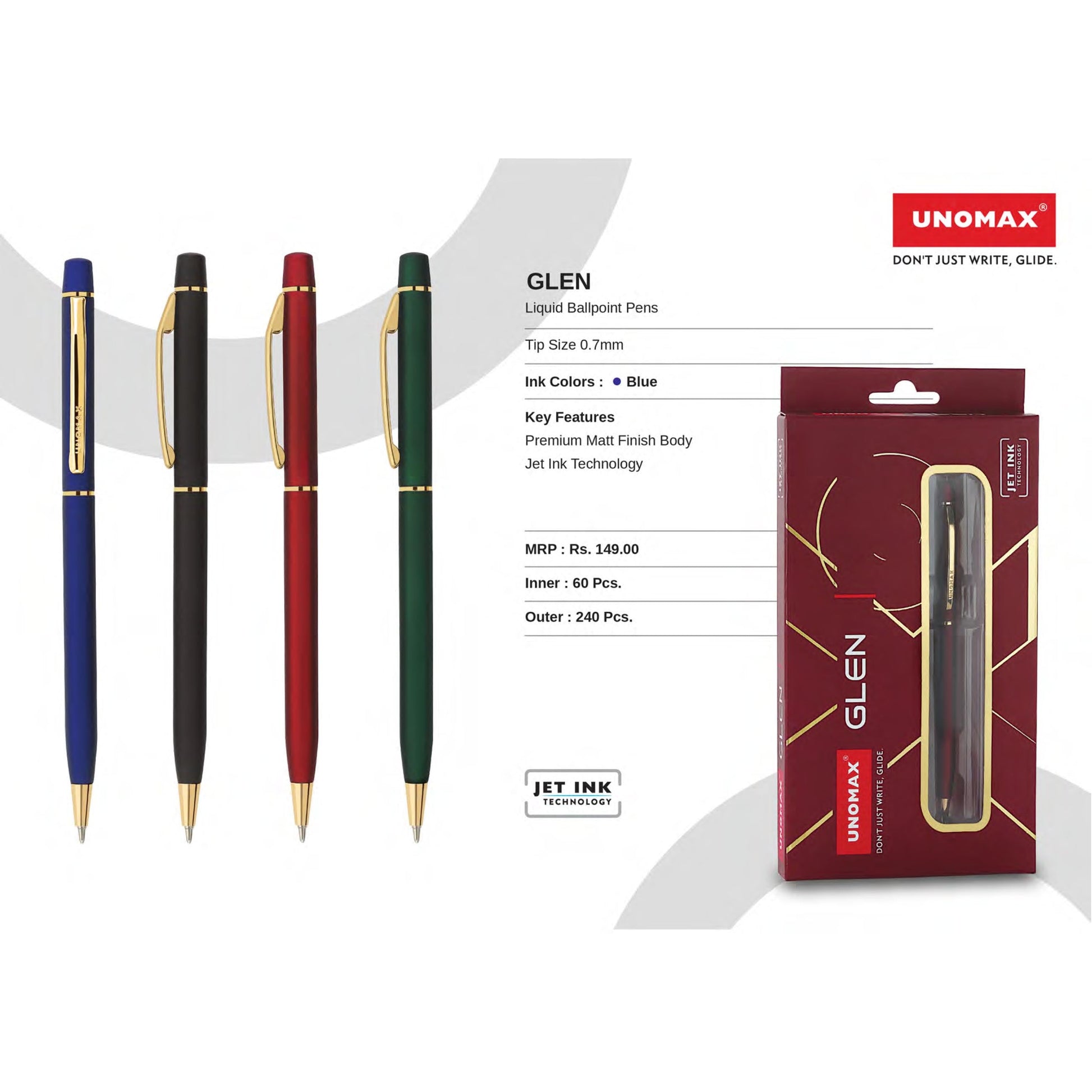 Unomax  Glen Liquid Ball Pens MARSH Corporate gifts