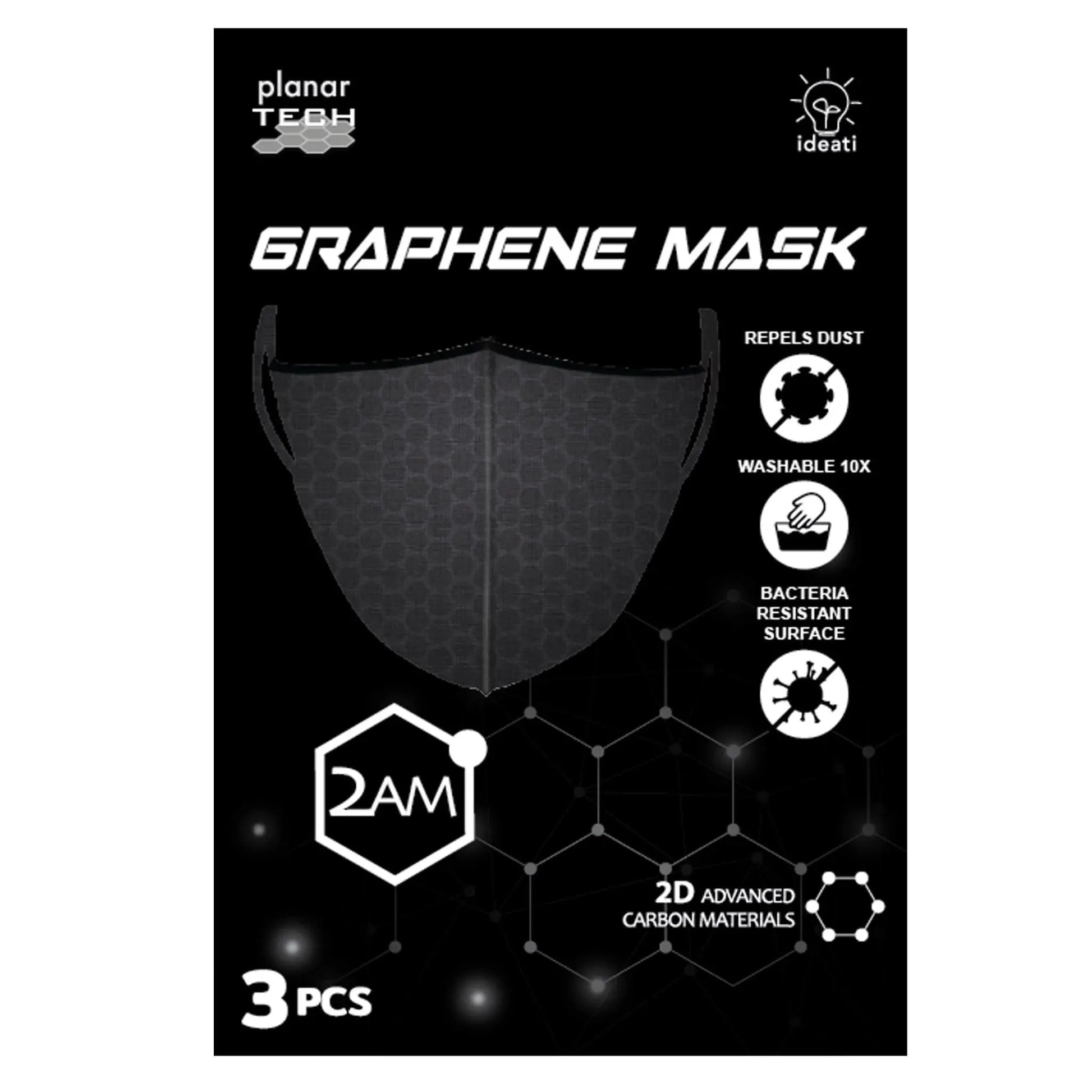 GRAPHENE-ENHANCED FACE MASK, PACK OF 3 MARSH Stationery
