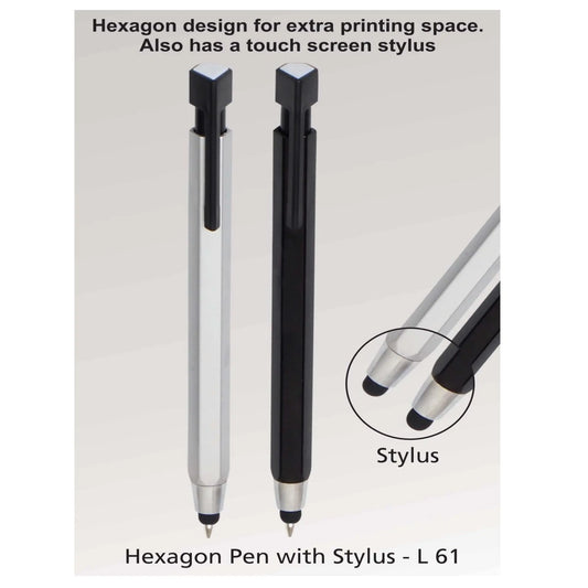 Hexagon Pen With Stylus - L 61 MARSH Corporate gifts
