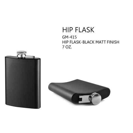 Hip Flask Black Matt Finish - GM-415 MARSH Corporate gifts