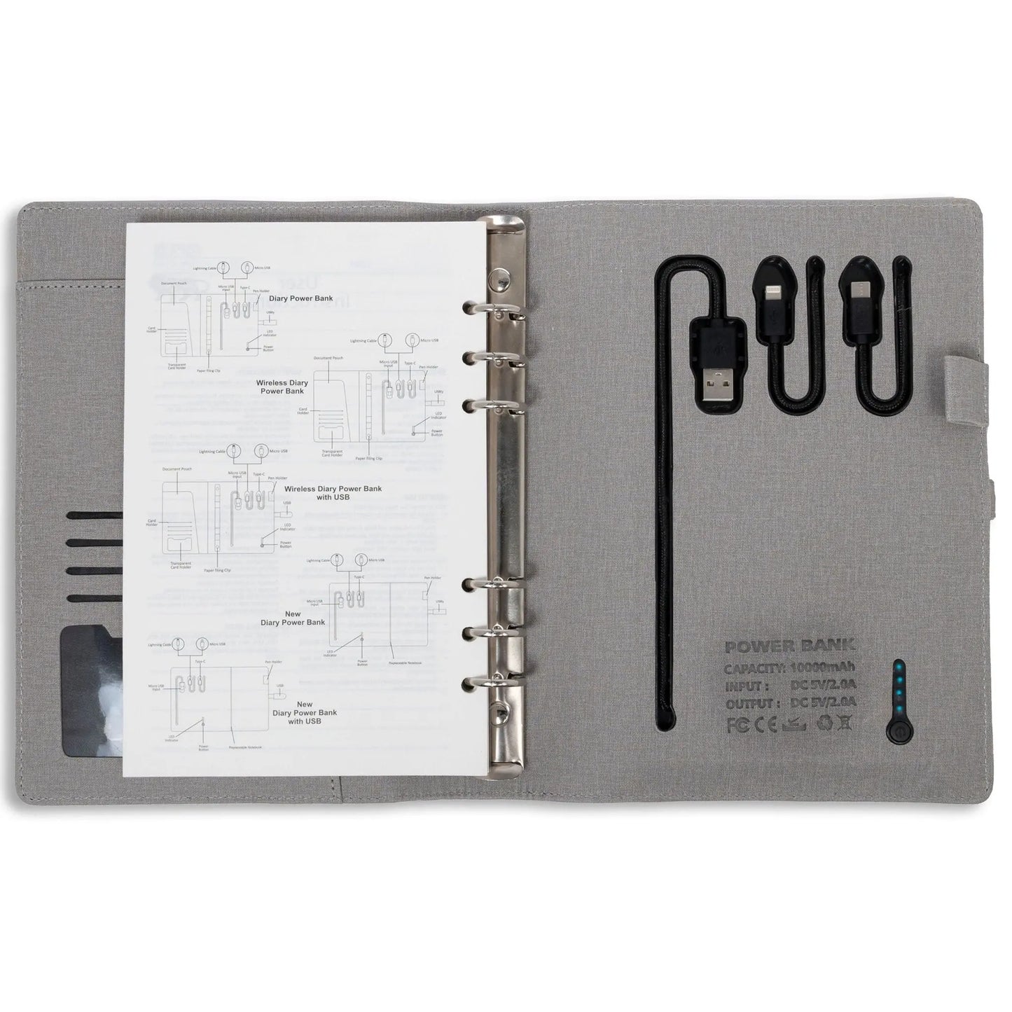 Jute Diary Power Bank 10000 mAh MARSH Corporate gifts